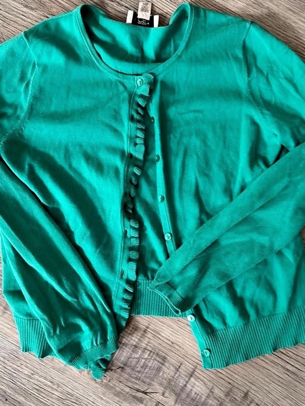 Ann Taylor LOFT Button Front Cardigan in Green Size Small Like New